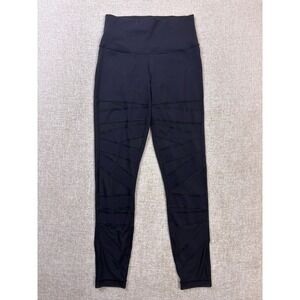 Lululemon Mesh Panel High Rise Leggings Black Athletic Yoga Pants